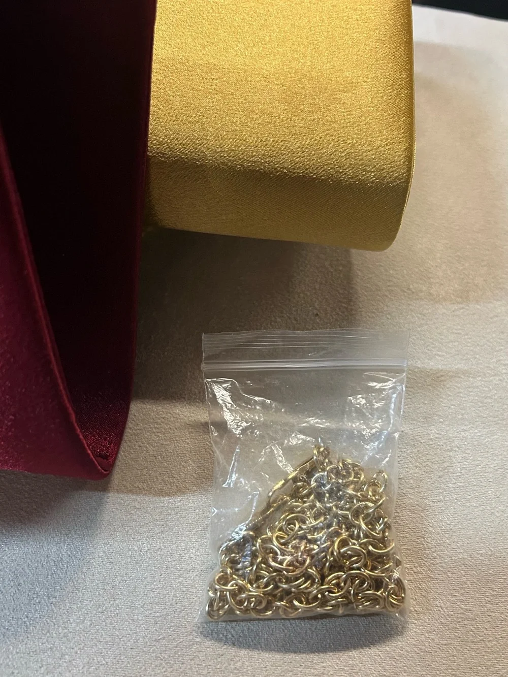 2 new Elegant Gold and Red Rhinestone Clutch Set - Women's Evening Bags